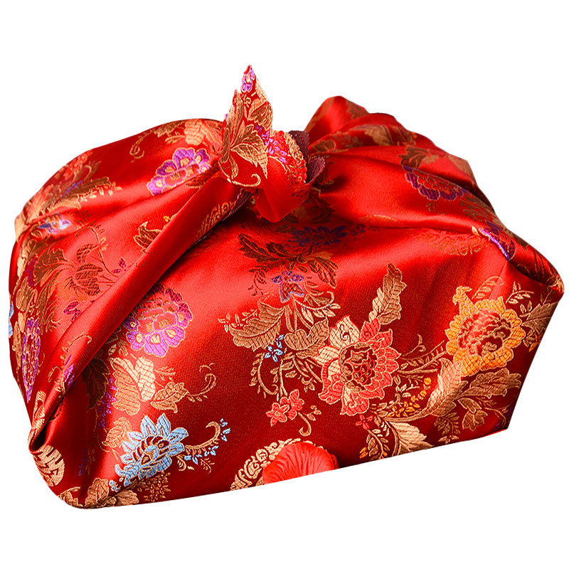结婚用订婚精致红包袱皮一对婚礼定亲陪嫁包衣服喜盆催生包裹布福