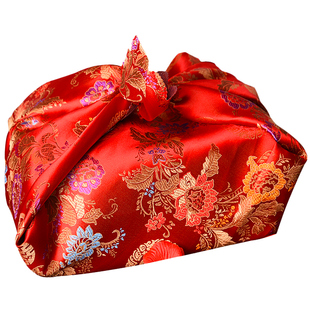 结婚用订婚精致红包袱皮一对婚礼定亲陪嫁包衣服喜盆催生包裹布福