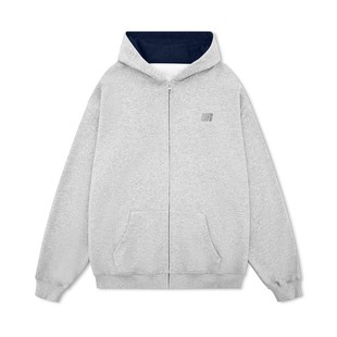 FDR官方店 情侣重磅拉链外套男秋拼色空气层连帽卫衣女款2025新款