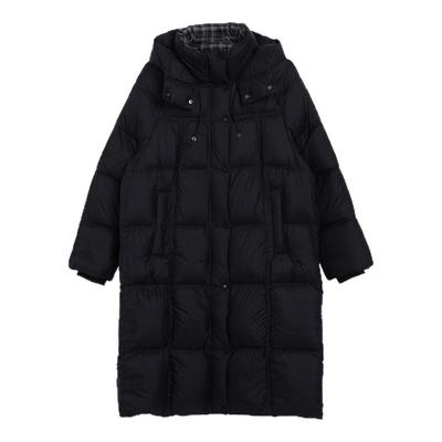 记忆的起点中长款连帽立领羽绒服