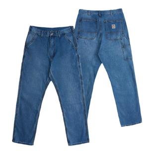维托摩瑞10OZ冰蓝洗水牛仔裤复刻B11画家直筒休闲工装长裤