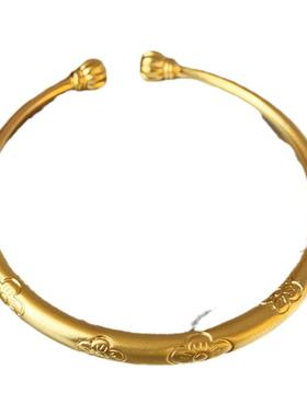 南瓜金手镯女轻奢小众可调节手环