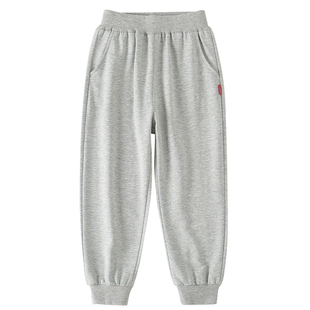 儿童运动裤夏季薄款纯棉长裤中大童男女童冬季加绒裤子春秋校服裤