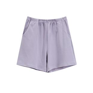 浪莎夏季天睡裤女纯棉宽松单裤短裤纯色休闲全棉女士可外穿家居裤