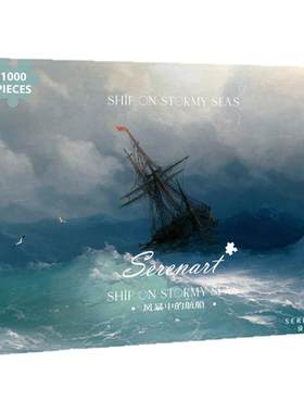 SEREN ART《风暴中的航船》大海治愈蓝色高级感拼图成人版一千片