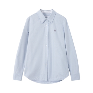 【商场同款】LILY2025新款女装纯棉老钱风收腰气质通勤衬衫外套