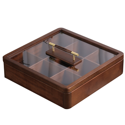 【分格不串味】实木中式果盒果盘