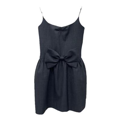 shushu甜美蝴蝶结吊带连衣裙礼服