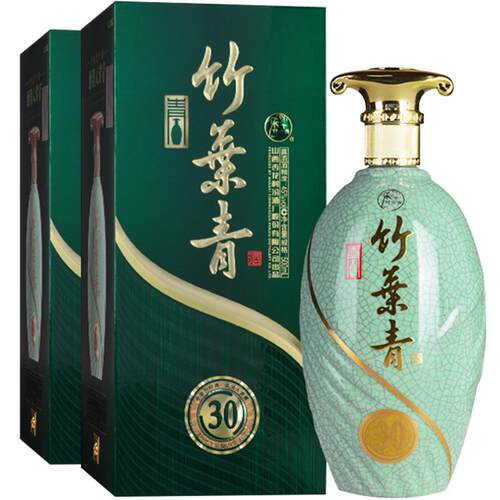 【礼宴必备】青瓷30版竹叶青45度500mL*2瓶盒装送礼 露酒汾酒收藏