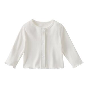 女童春秋薄款外套幼童防凉空调衫早晚外搭宝宝春装衣服儿童小开衫