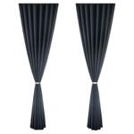 加厚防晒黑色棉麻全遮光窗帘卧室定制客厅飘窗新款纯色隔热遮阳布