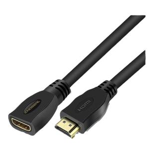 秋叶原HDMI延长线公对母2.0版支持3D电脑连接电视4K高清线0.3米