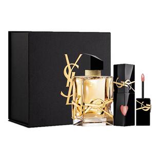 【自营】YSL/圣罗兰彩妆套装香水礼盒黑管唇釉#620【圣诞礼物】