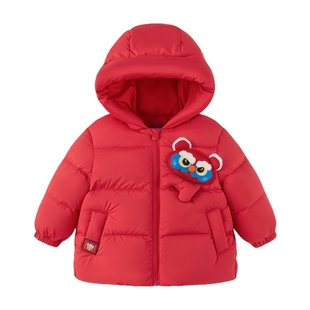 品牌儿童羽绒服婴儿衣服冬装2025新款新年男女宝宝保暖外套拜年服