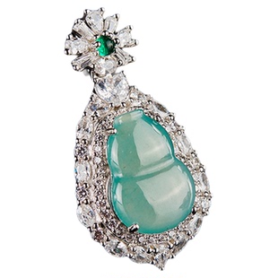 七彩云南天然翡翠葫芦吊坠国风女款冰种精品高级感配饰送女友礼物