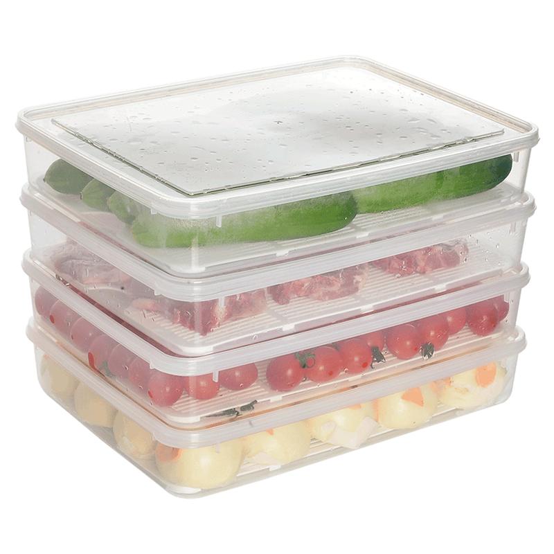 冰箱冷冻冻肉冻虾肉类收纳盒塑料食物食品级饺子专用保鲜盒储肉盒