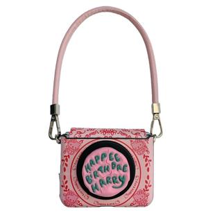 依维意 适用于小米mixflip2手机壳pocket2海格蛋糕磁吸支架折叠屏zflip5天生好命少女心粉底novaflip皮质斜挎