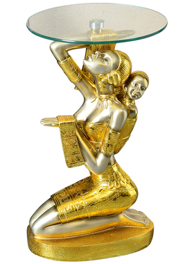 欧式风电视柜沙发旁边落地摆件