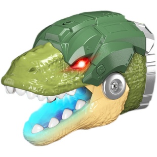 大号恐龙手偶儿童男孩霸王龙机械龙声光发光喷雾手套恐龙头玩具