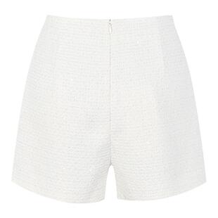 YES BY YESIR叶谦原创秋新律政佳人香风黑白撞边高腰西服短裤