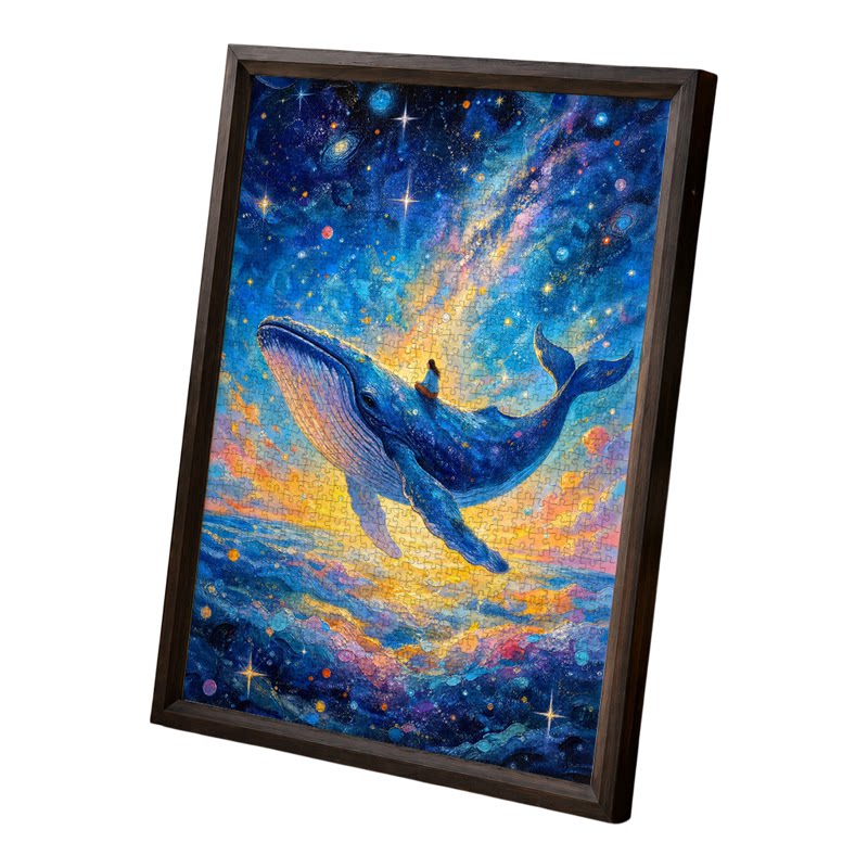 鲸游星空海拼图1000片成人高难度一千片手工居家装饰挂画减压礼物