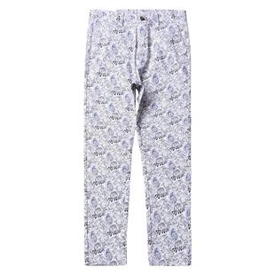 男士高尔夫长裤子春秋季休闲运动裤潮流印花宽松直筒弹力golf球裤