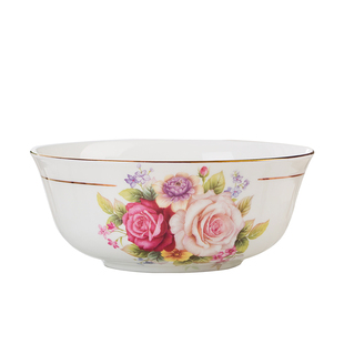 景德镇金边餐具套装的碗6寸面碗面条碗汤面碗家用日式骨瓷陶瓷碗