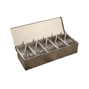 不锈钢调料盒多格一体调味盒商用佐料盒家用厨房配料盒套装调料罐