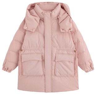 大码女装连帽羽绒服女中长款200斤冬胖mm230加肥加大韩版保暖外套