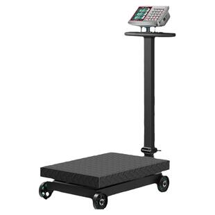 电子秤商用高精准磅秤500公斤300秤重带轮子大型电子称180kg工业