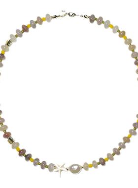 waki海星果冻项链串珠锁骨链