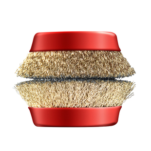 碗型钢丝轮打磨除锈机用钢丝刷125/100型角磨机钢丝抛光轮10/16孔