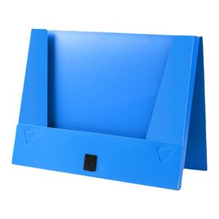 10个装1.2cm档案盒文件资料盒蓝色塑料会计人事定制标签贴收纳架