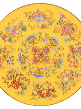 景泰蓝掐丝玄关铜盘摆件吉祥八宝