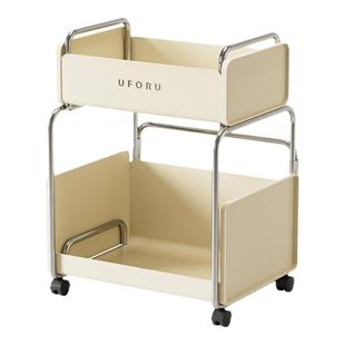 书包置物架可移动桌下收纳筐初中生可承重小推车书架落地放置神器