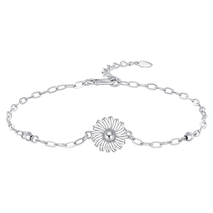 潮宏基铂雅向阳而生铂金手链PT950白金手饰时尚向日葵生日礼物女