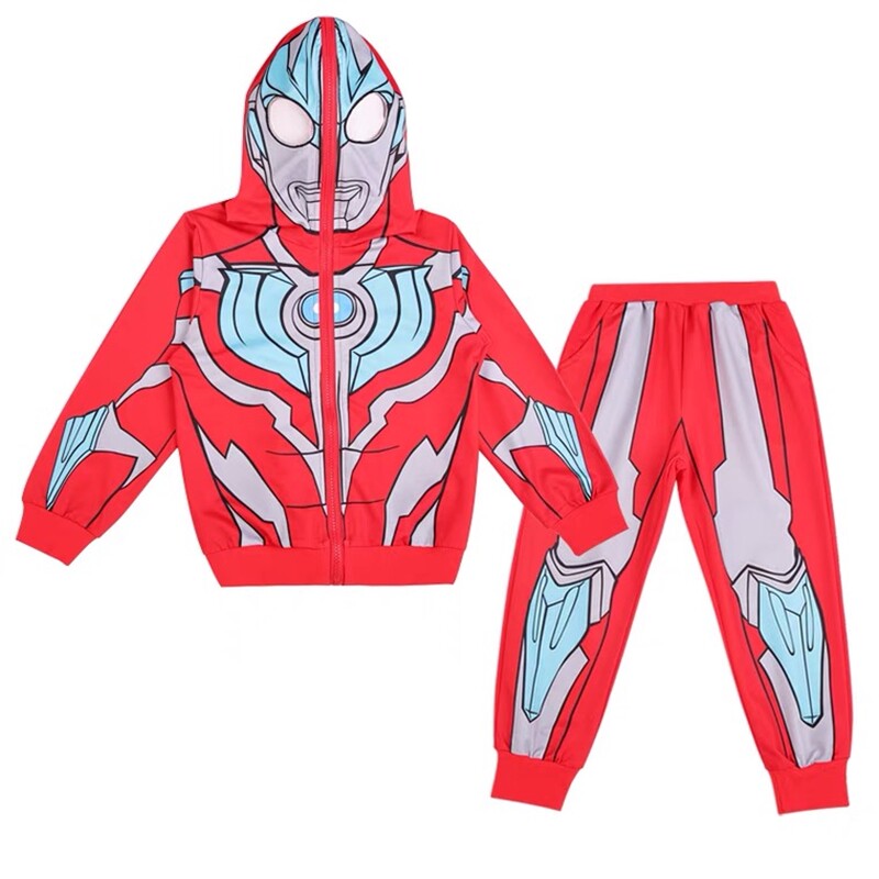 银河奥特曼衣服男童套装春秋