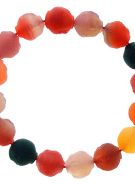 女盐源玛瑙民族风糖果色手串手工雕刻