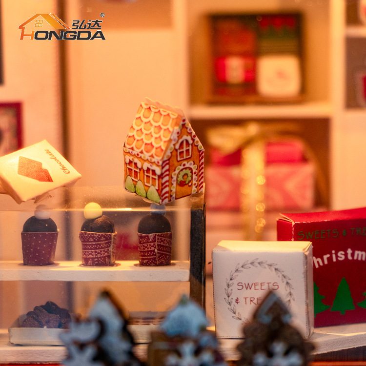 圣诞礼物拼图创意款娃娃屋手工diy玩具小屋拼装办街景手模型