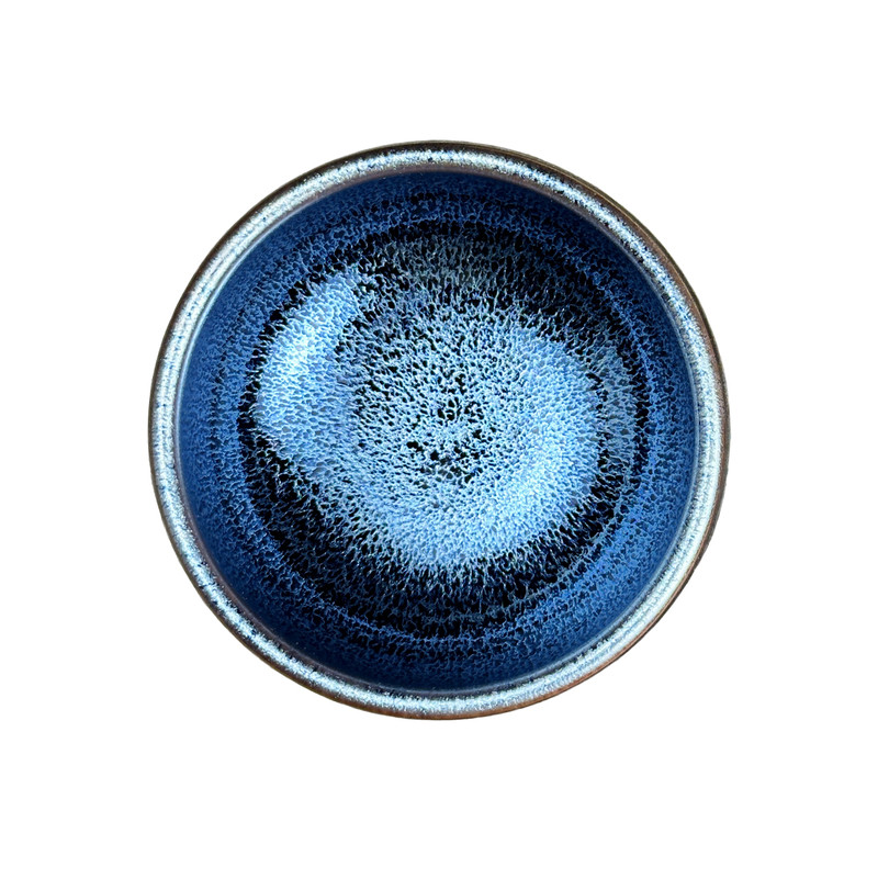 蓝麒麟大号建盏主人杯高颜值茶杯