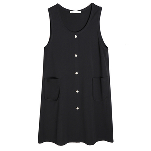 快乐屋孕妇针织背心裙A型中长款无袖春季连衣裙孕晚期孕妇裙春装