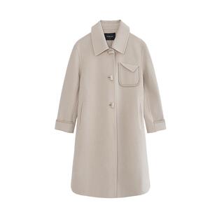 vilan/慧兰工装毛呢大衣女加厚双面羊绒大衣外套2025加厚呢子大衣