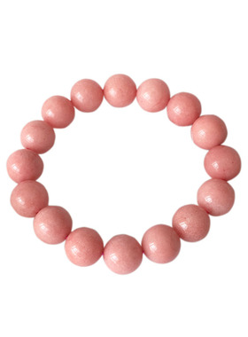 甜美粉色红纹玉手链女红纹石爱情