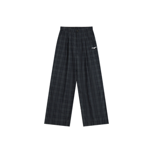 ATRY休闲格子裤男春季新款国潮牌美式复古宽松直筒卫裤阔腿长裤子