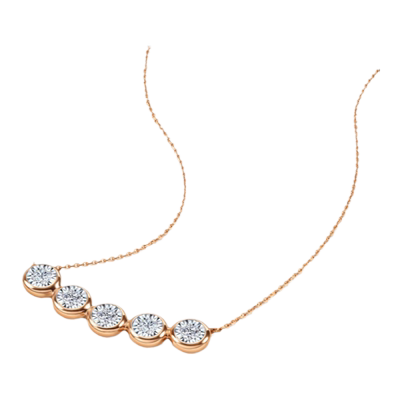 周生生黄金炫幻小气泡钻石项链