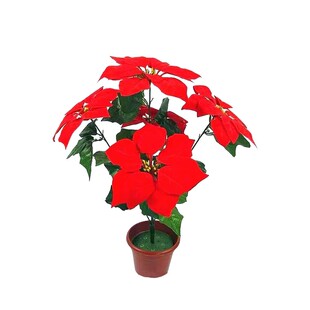 仿真一品红圣诞花卉节日喜庆布置国庆节春节新年庆典北京送货上门