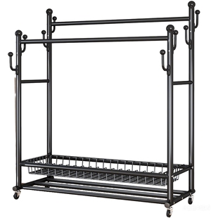 简易衣帽架晾衣架落地家用卧室挂衣架阳台加粗室内可移动衣服架子