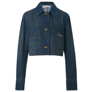 IIIVIVINIKO2025春新款复古做旧色时髦牛仔短夹克女B511302220A