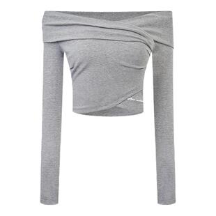 ANN ANDELMAN  秋冬新款女士交叉路肩长袖T恤衫银泰百货 301286