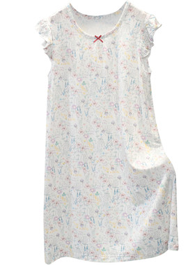女童莫代尔睡裙夏季家居服薄款